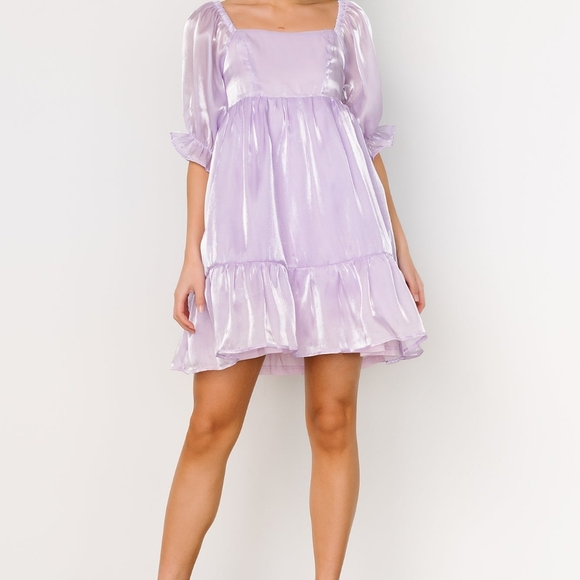 NWT - Babydoll Lilac Mini Dress Baltic Born - Picture 5 of 5